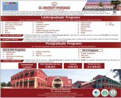 Admission notice for Govt College GC University Hyderabad GCUH
